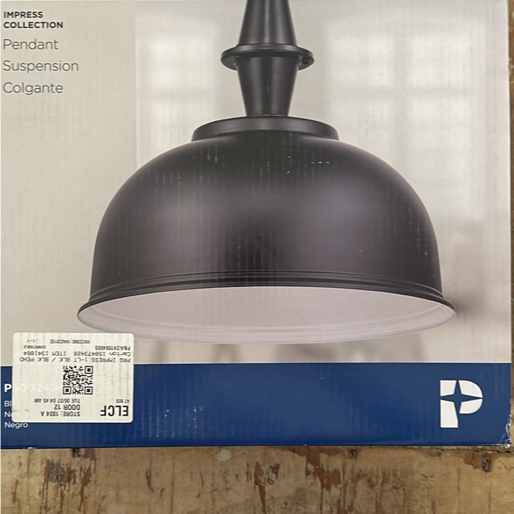 Black dome chandelier light fixture